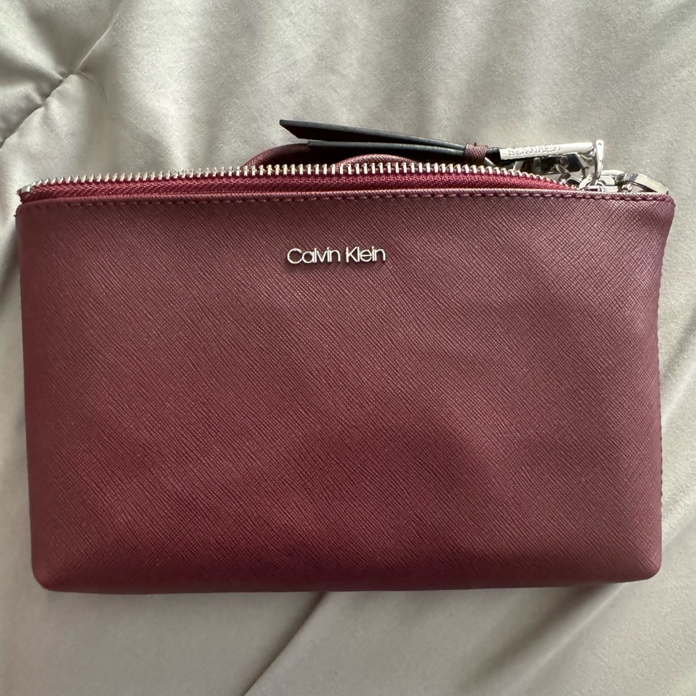 Calvin Klein Maroon Wristlet Clutch